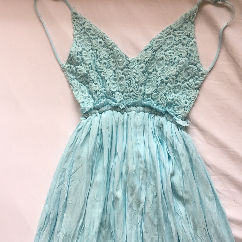 Gorgeous Light Blue Opened Back Dress😍✨
